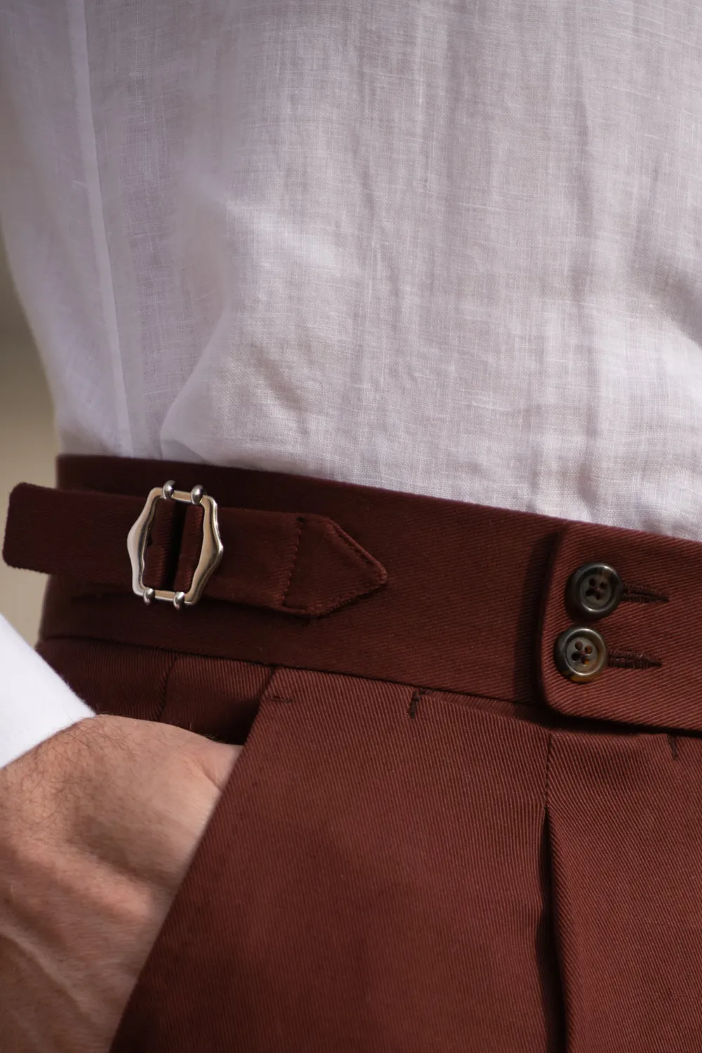 Bordeaux Cotton Trousers Men'S Fashion