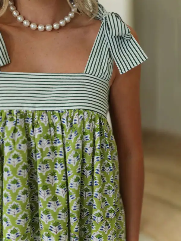 Cami Cotton Printed Mini Dress