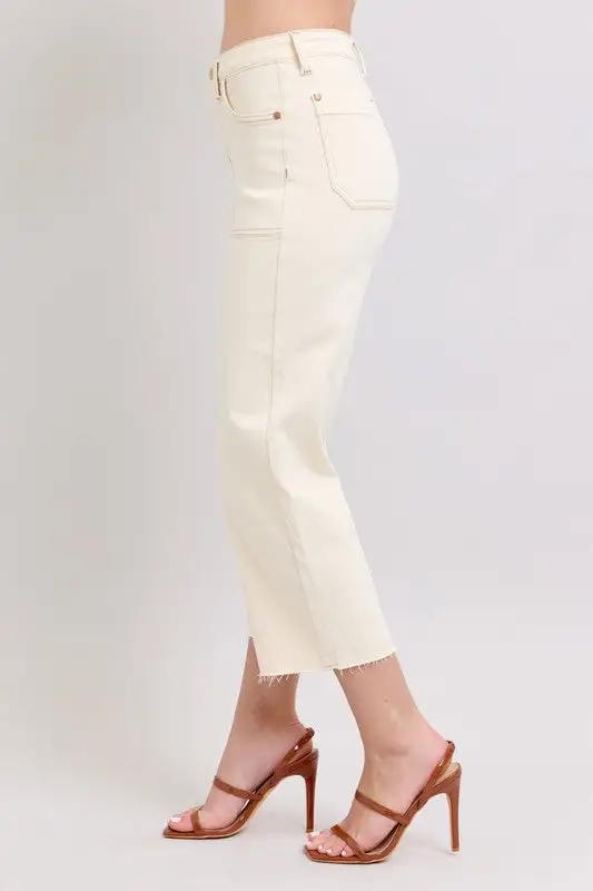 Crop Wide Leg Denim Apparel