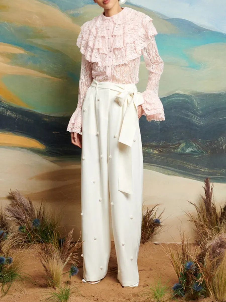 Lace Ruffle Blouse