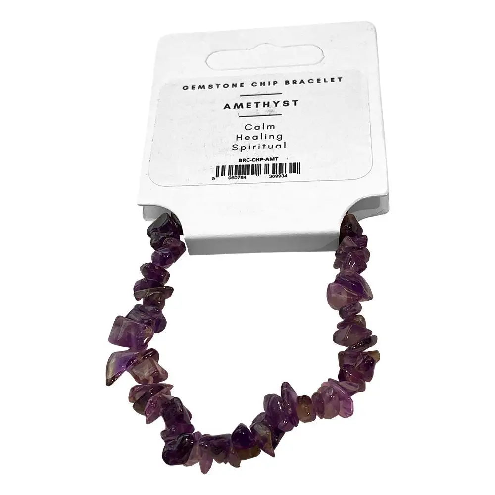 Chip-Stone Stretch Gemstone Crystal Bracelet