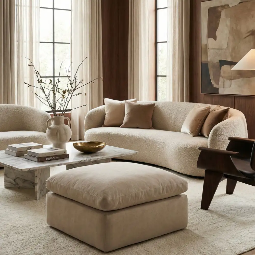 Square Upholstered Ottoman