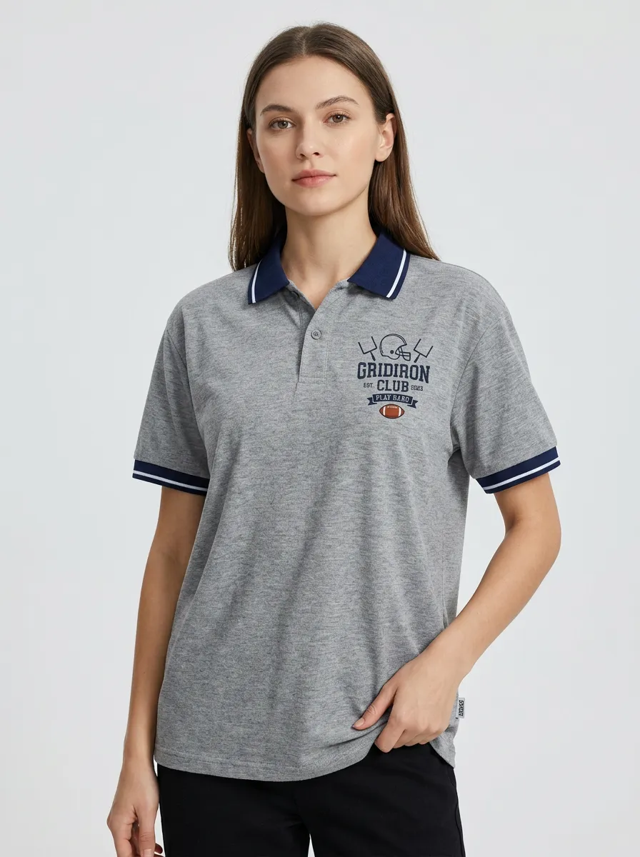 Women's American Football Gridiron Club Graphic polo shirt