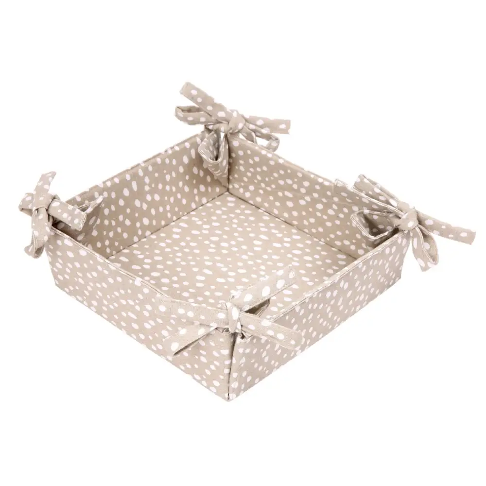 Spotted Recycled Cotton Bread Basket for Everyday Dining