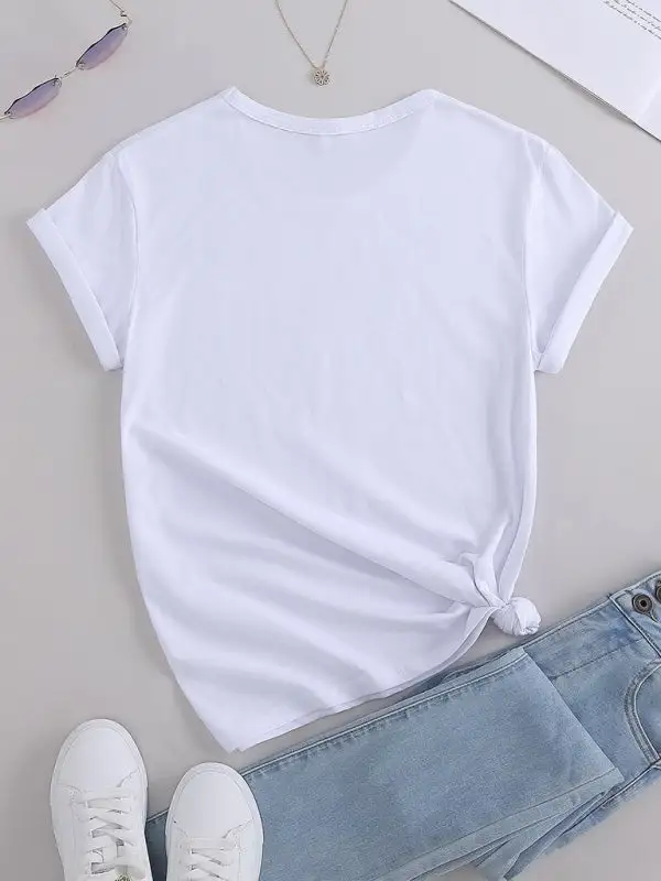 Weekend Round-Neck Collared Short-Sleeve Knit T-Shirt