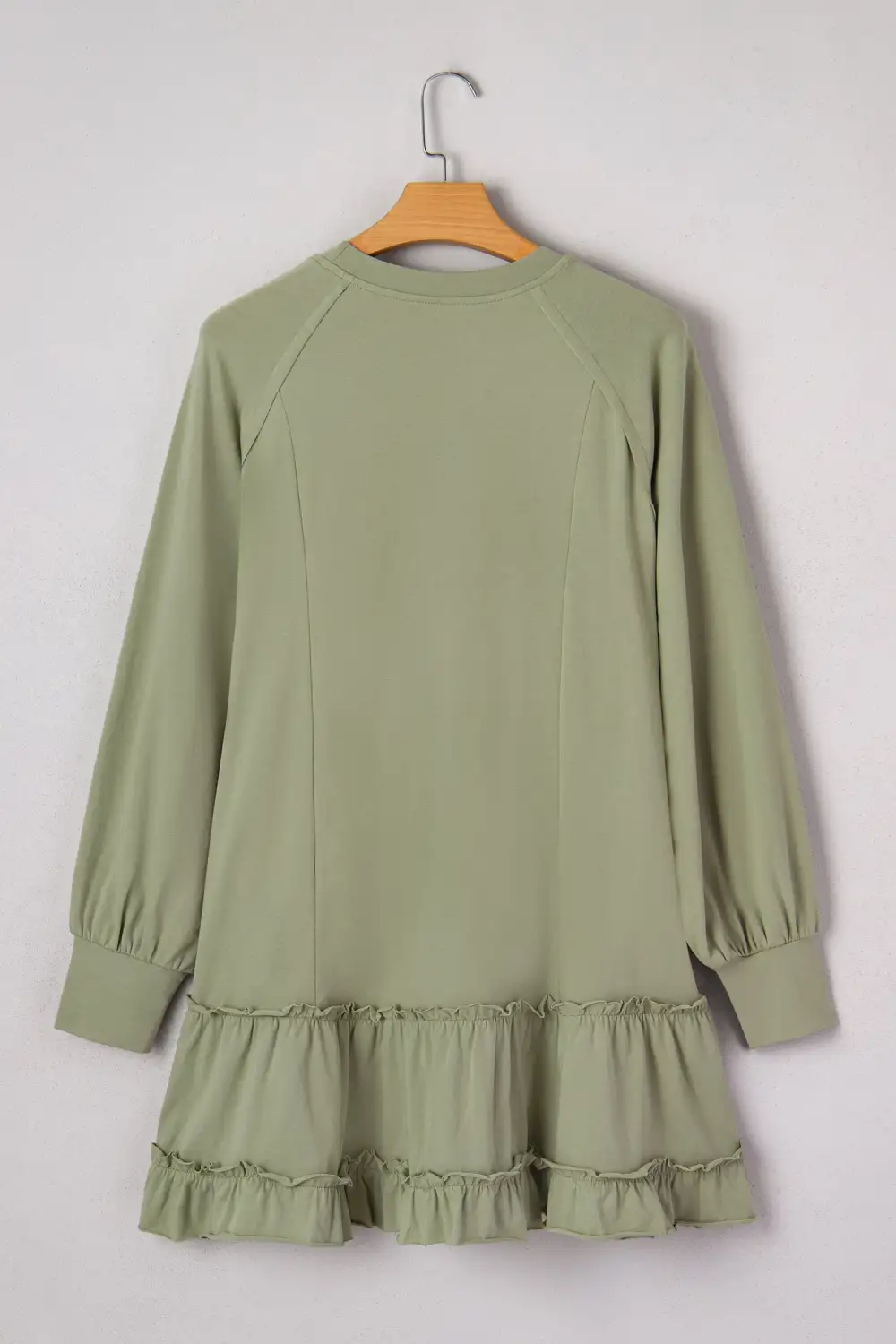 Lightweight Feel Ruffle Long Sleeve Mini Dress