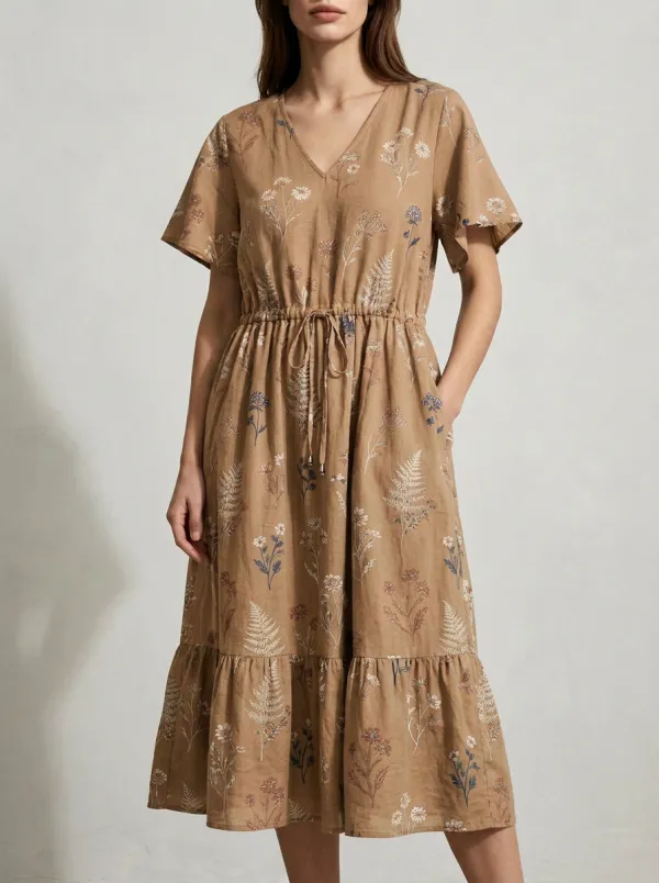 Botanical Nature Lover Fern Flower Dress
