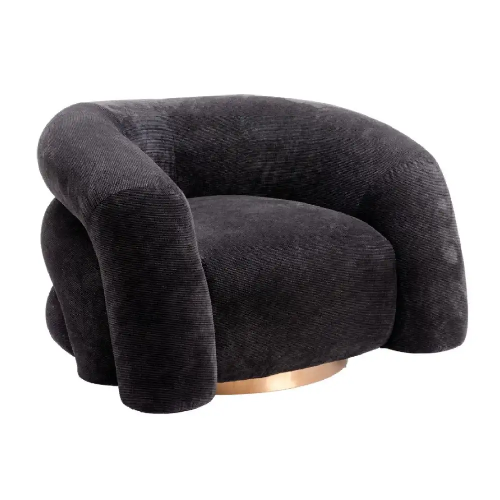Textured Velvet Accent Chair