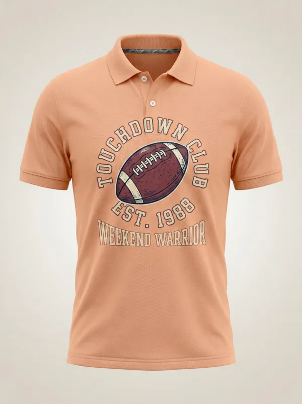 Football Inspired Casual Polo Shirt