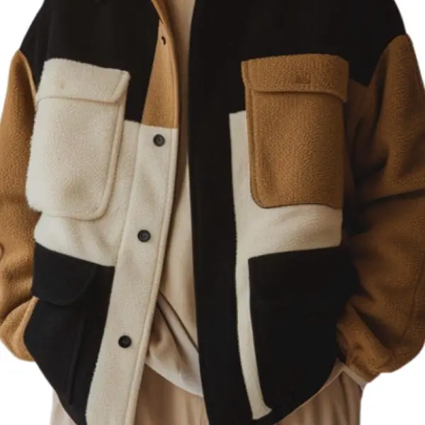 Textured Zip Fleece Jacket