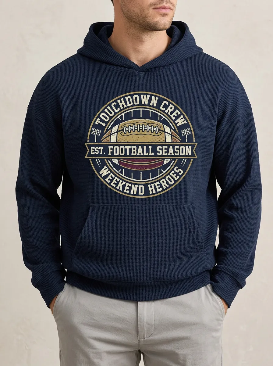 Men's Football Touchdown Crew Weekend Heroes Printed Hoodie
