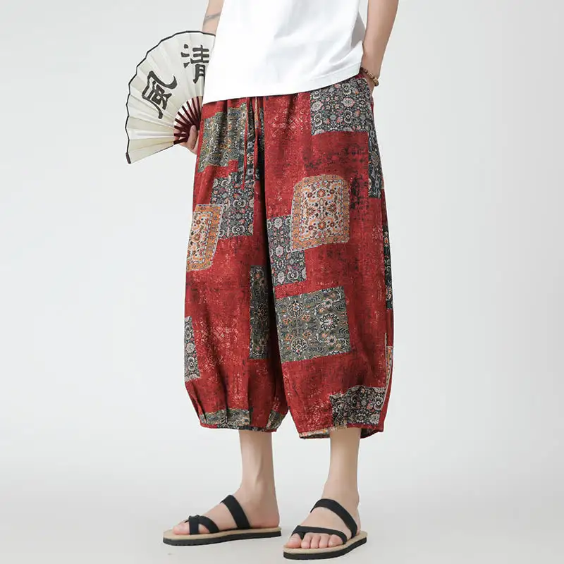 Patchwork Pocketed Pants