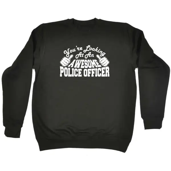 Police Officer Graphic Sweatshirt