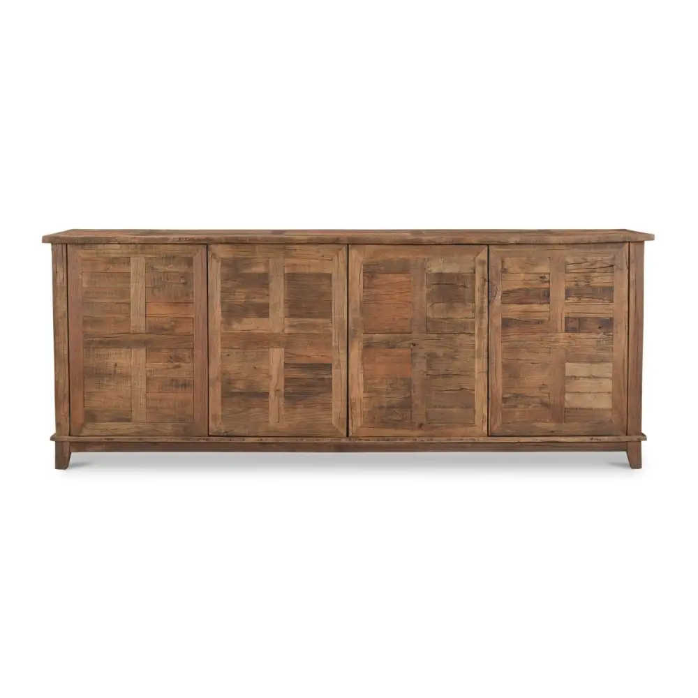 Vintage Wooden Four-Door Sideboard