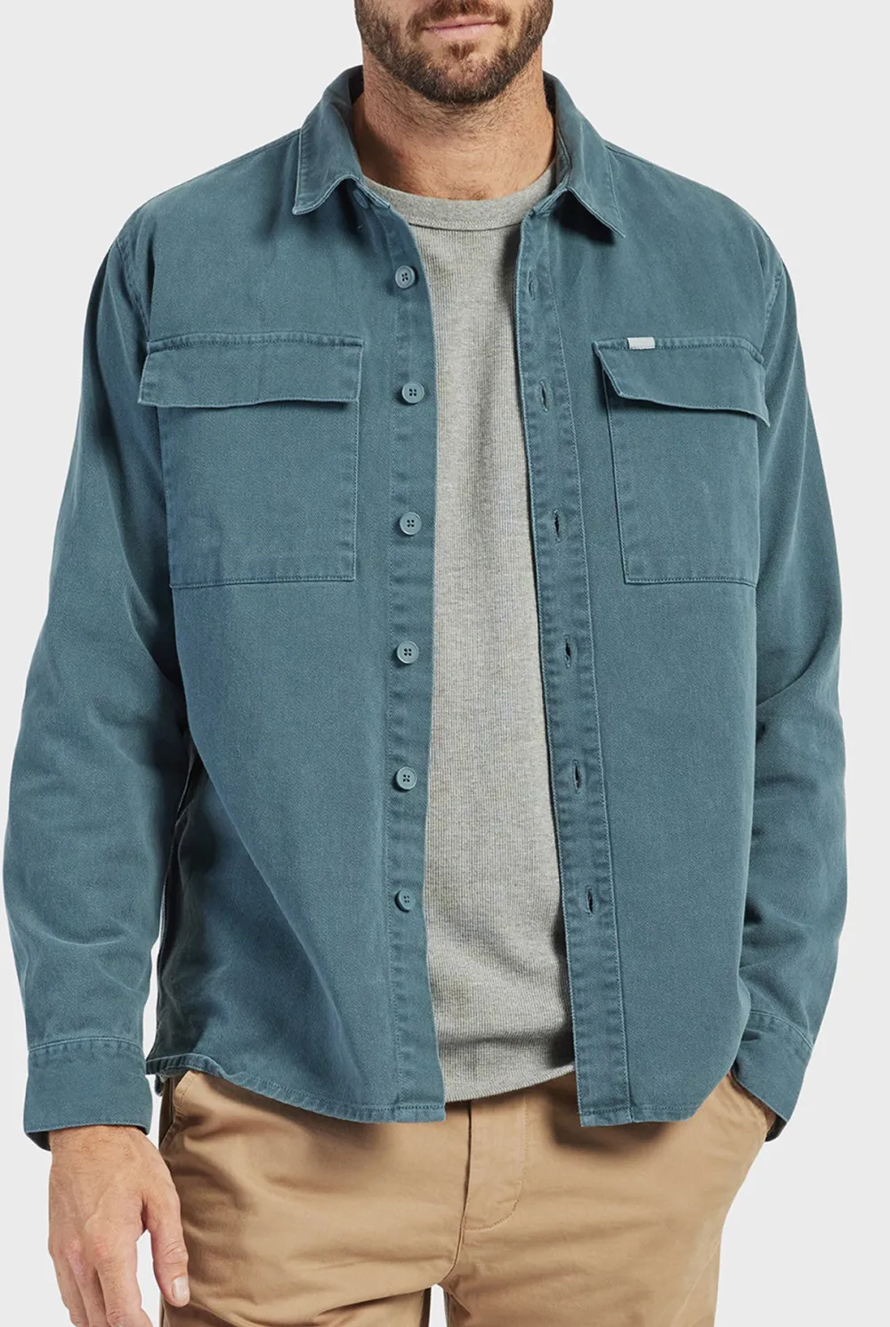 Casual Style Overshirt-Aloe beige