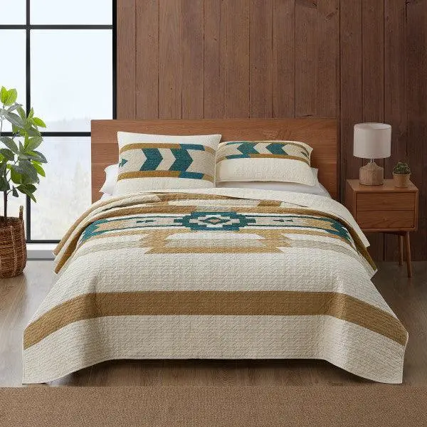 Distinctive Quilted Cotton Quilt Set