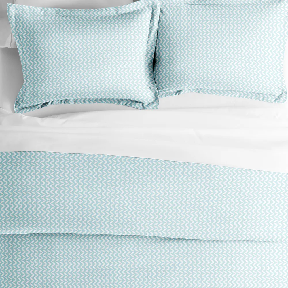 Puffed Chevron Pattern Duvet Cover Set