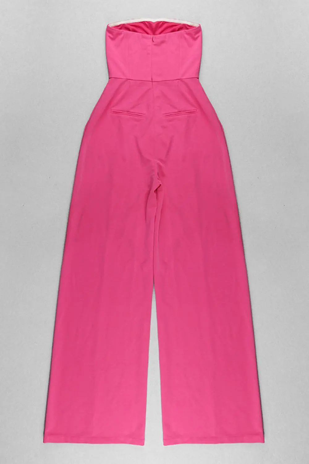 Strapless High Waisted Wide Leg Jumpsuit
