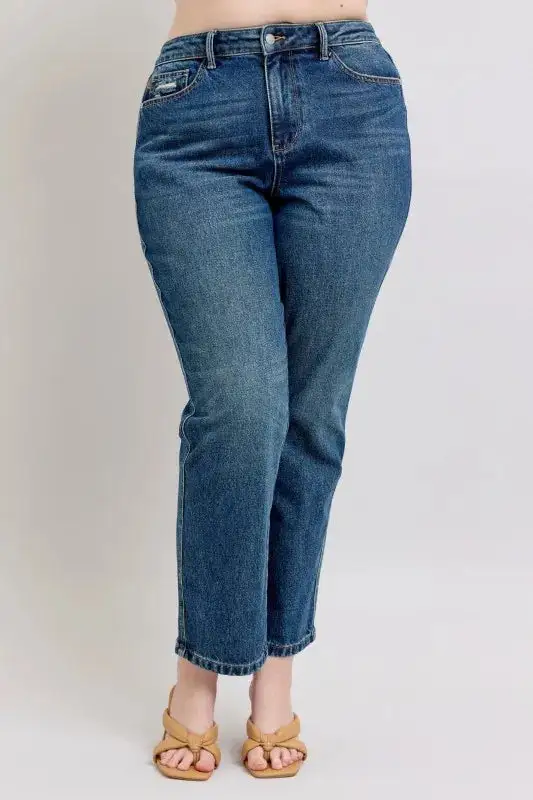 Panel Detail Tailored Denim Jeans