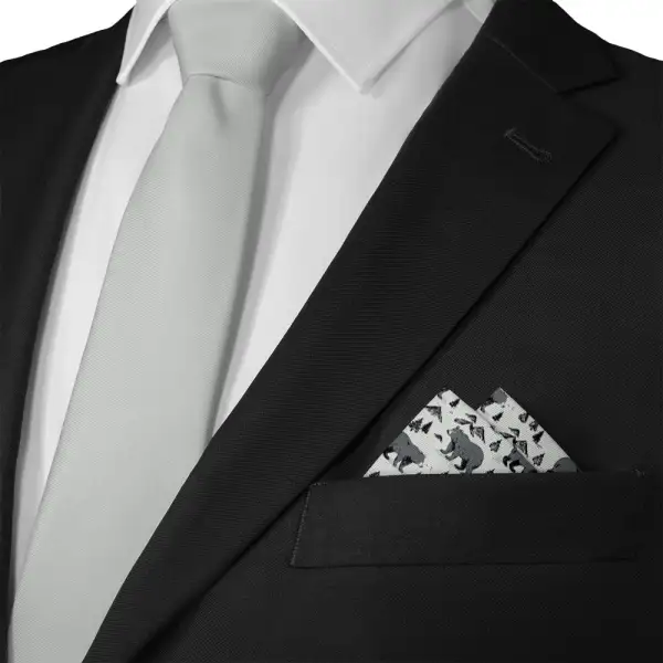 Refined Formal Animal Motif Pocket Square