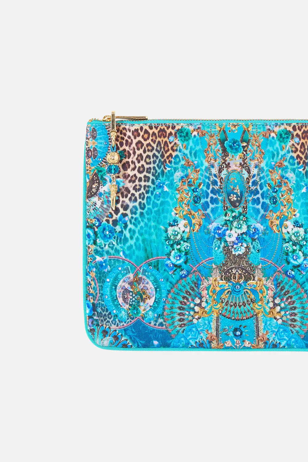 Detailed Small Canvas Clutch Bag