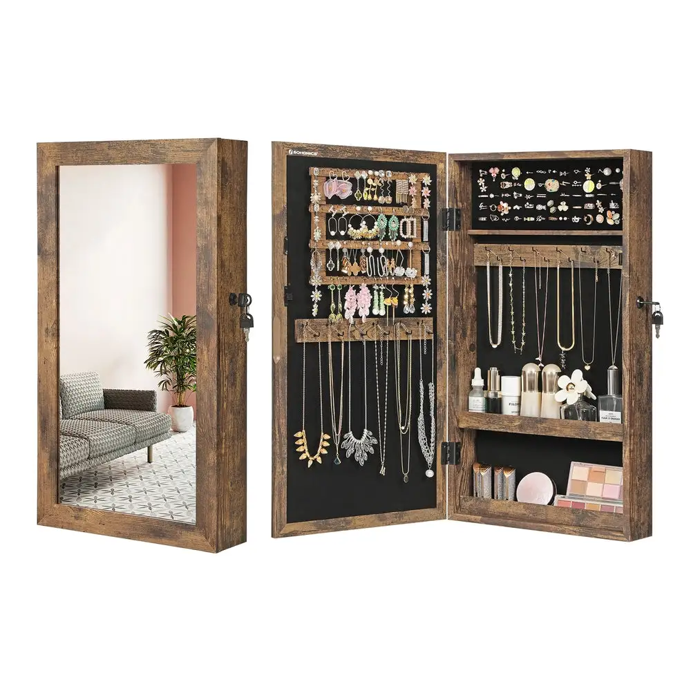 Compact Wall Mounted Jewellery Cabinet