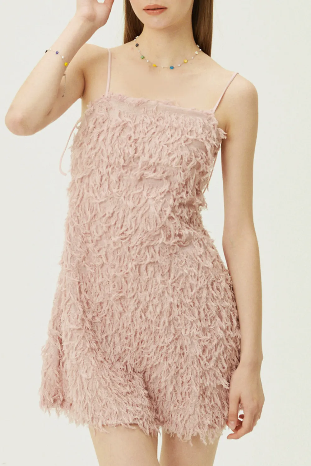 Faux Feather Dress