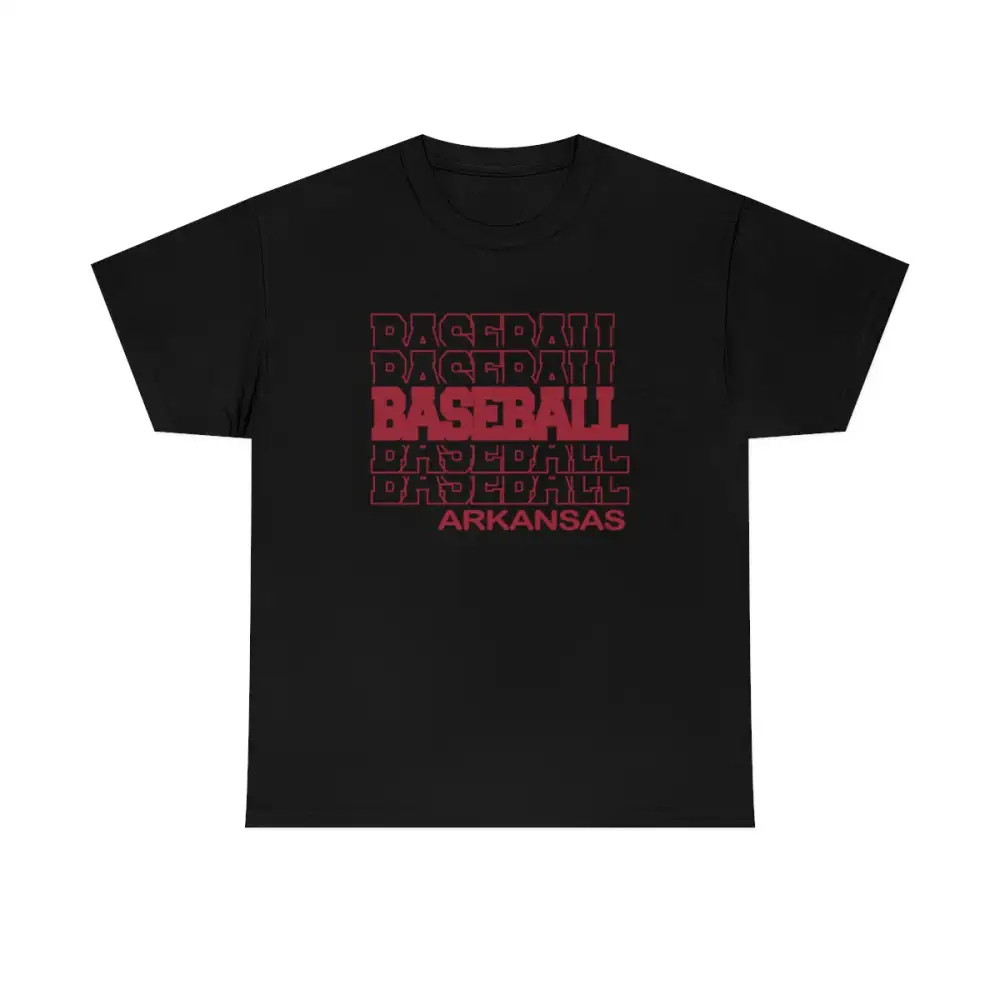 Baseball Arkansas in Modern Stacked Lettering