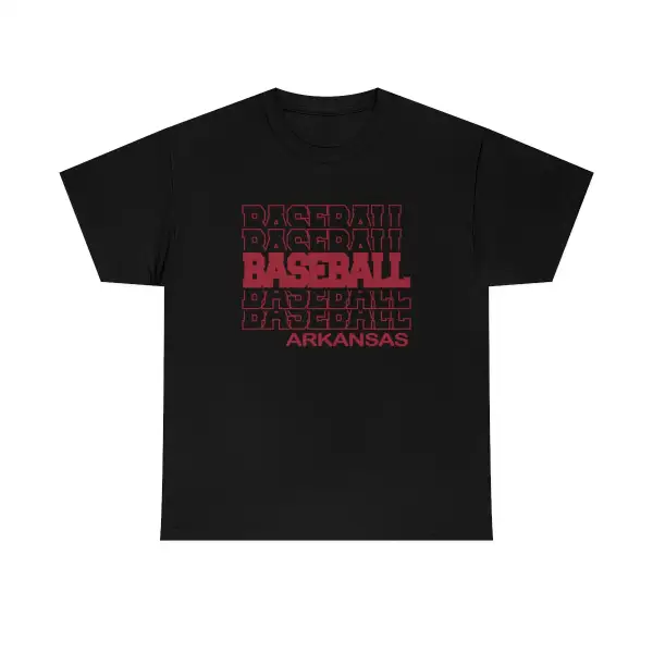 Baseball Arkansas in Modern Stacked Lettering