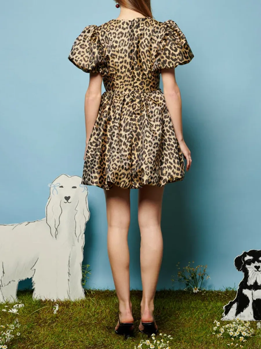 Leopard Jacquard Dress