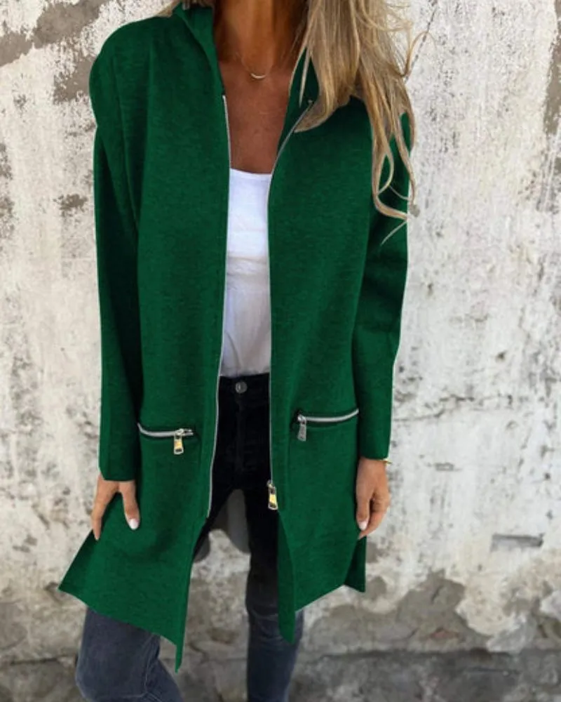 Cotton Zip Front Cardigan