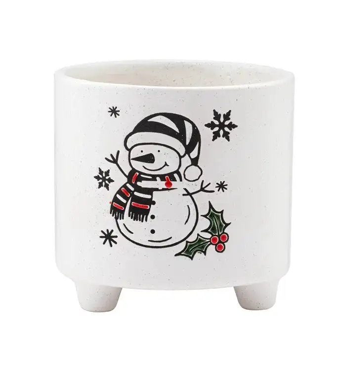 Snowman Footed Accent Planter