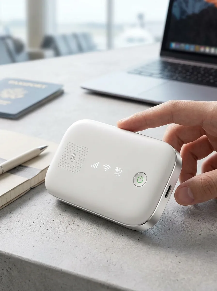 Pocket WiFi Hotspot Device with Digital Display