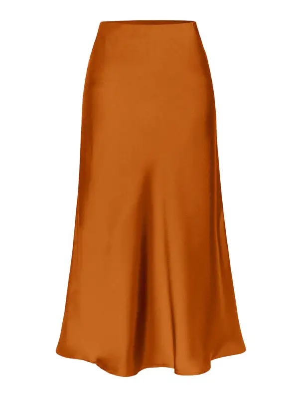 Airy Simple Satin Skirt