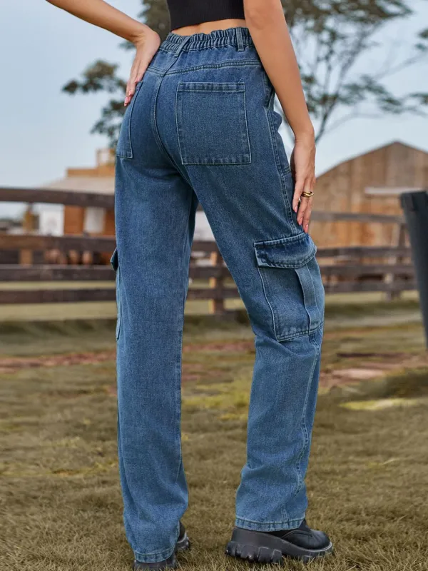 Polished Layered Denim Jeans