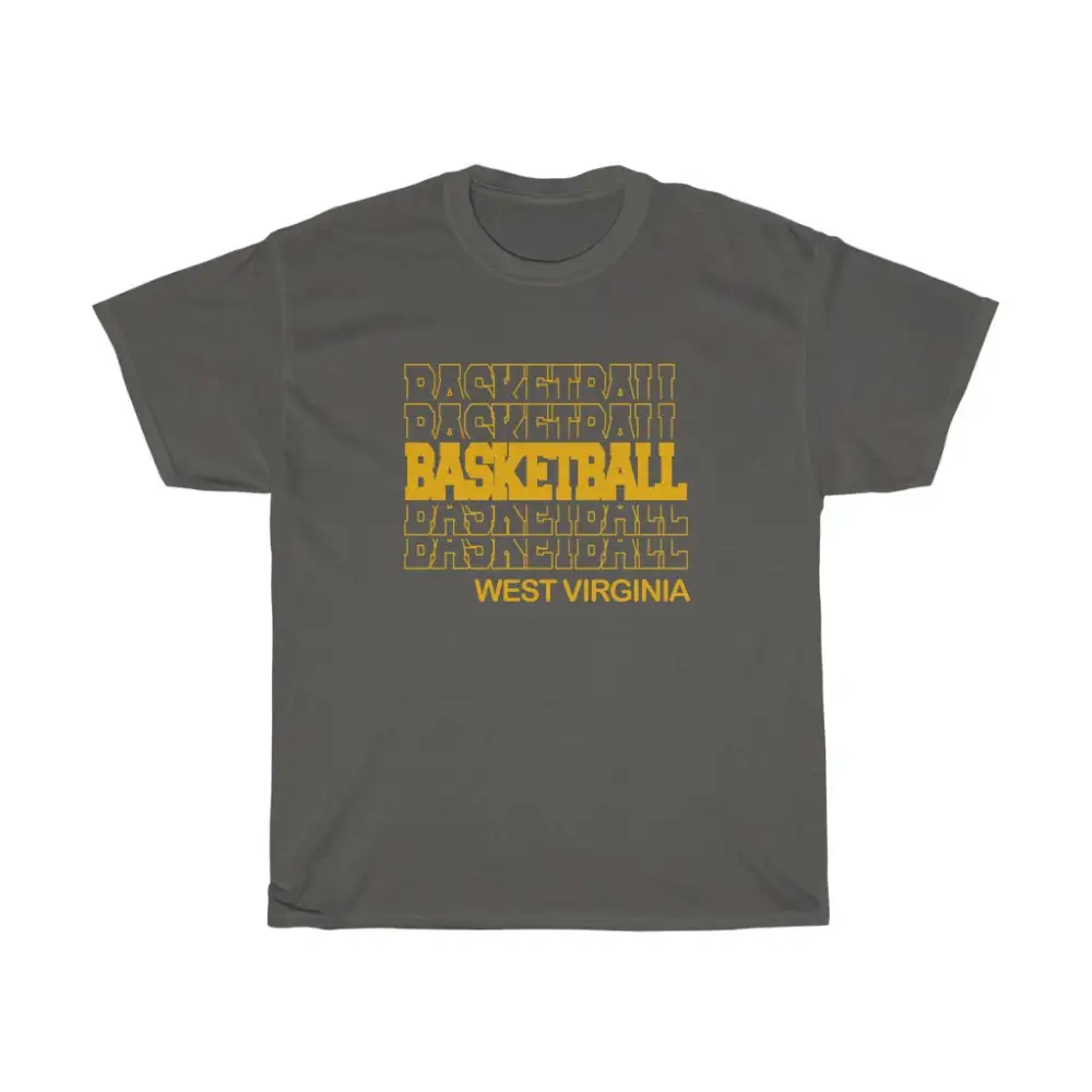 Basketball West Virginia in Modern Stacked Lettering
