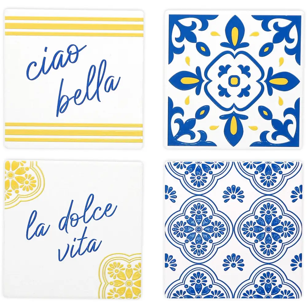 Ciao Bella Ceramic Coaster Set