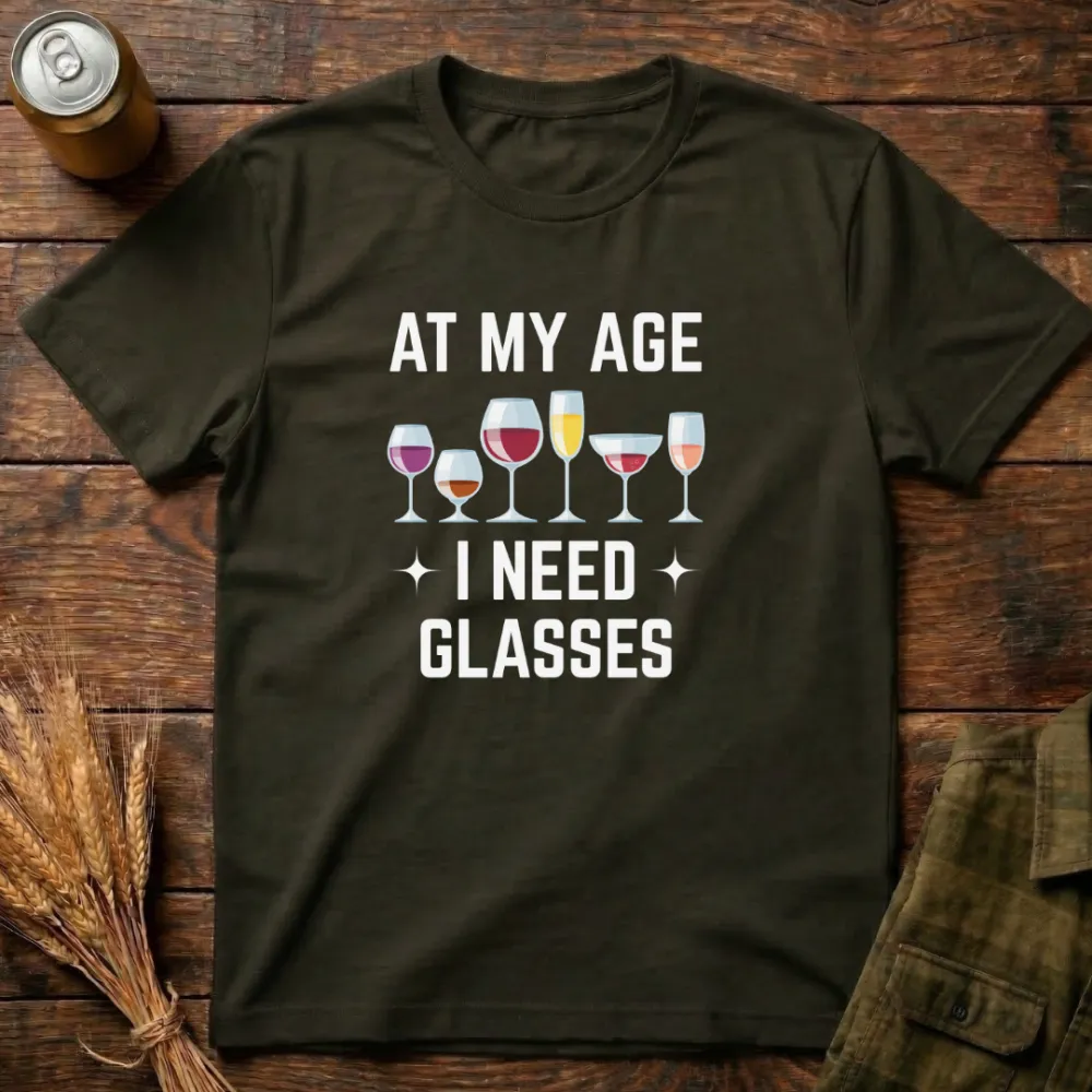 I Need Glasses Graphic Cotton T-Shirt