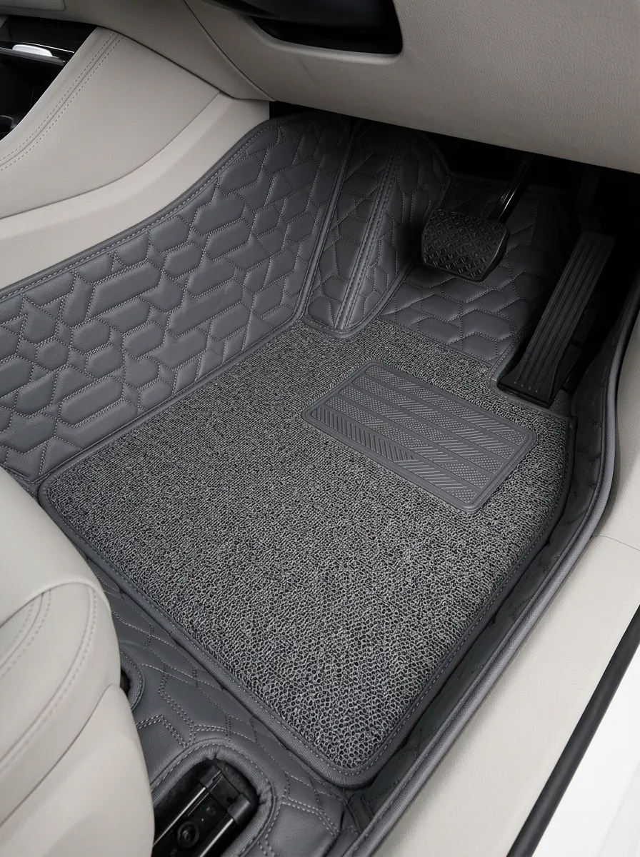 Hexagon Quilted Car Floor Mats