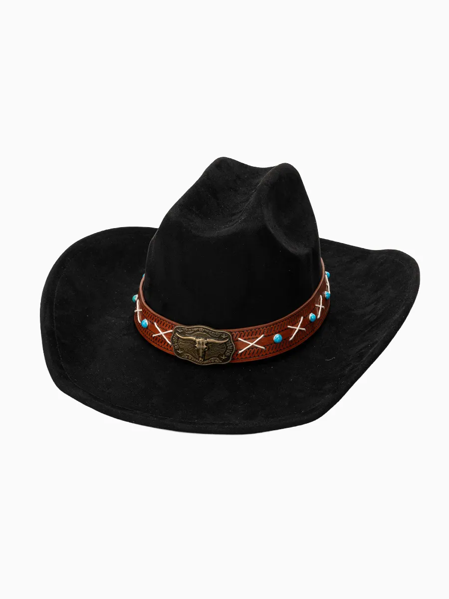 Marcella Suede Western Cowboy Hat