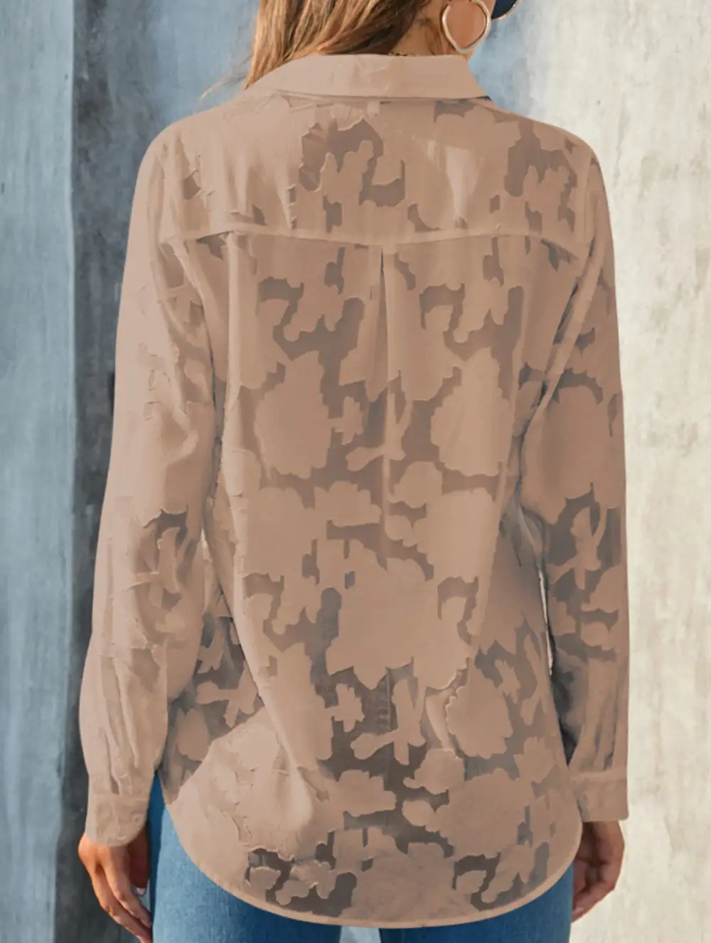 Loose Draped Chiffon Blouse