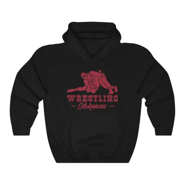 Everyday Sport Print Wrestling Graphic Pullover Hoodie