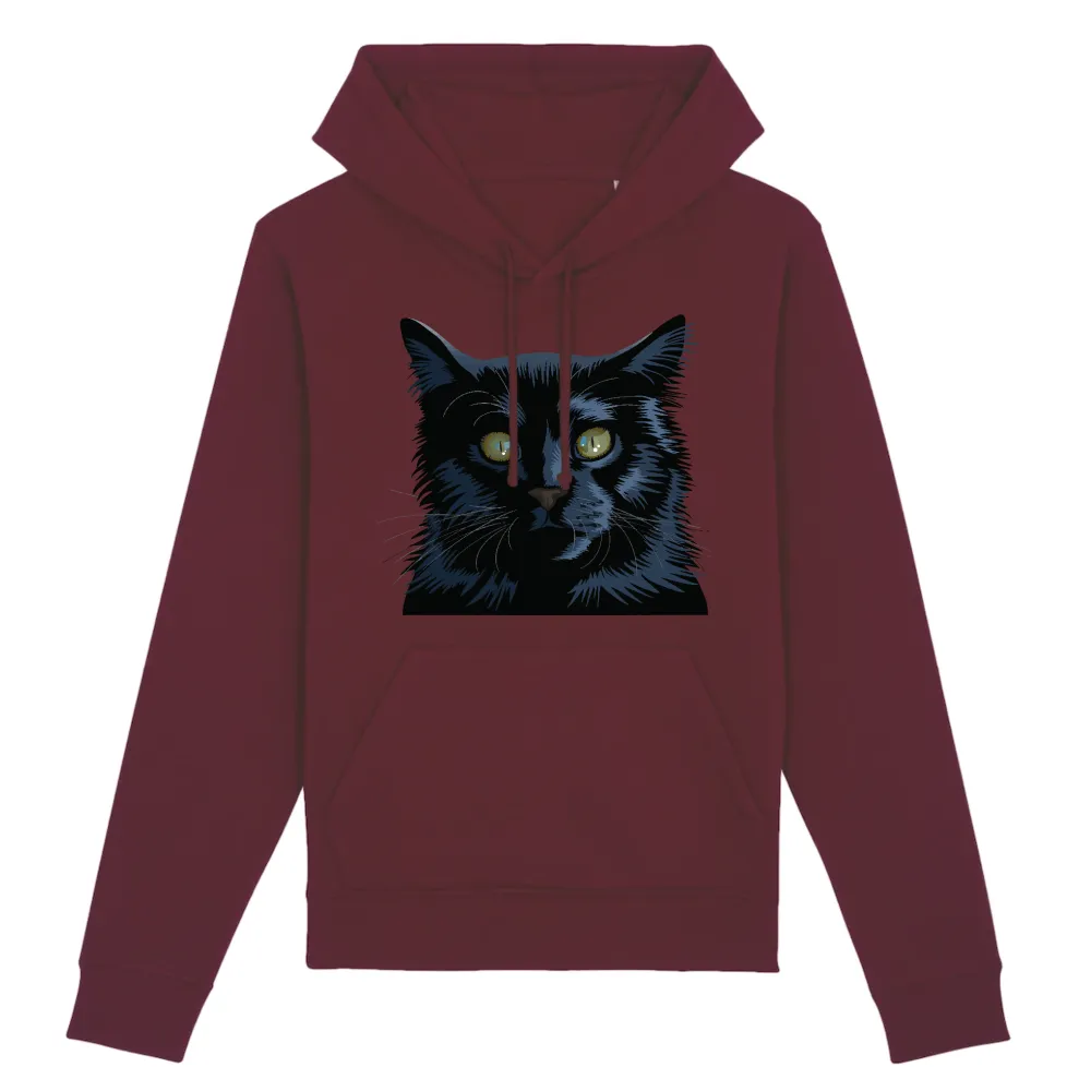 Black Cat Graphic Pullover Hoodie