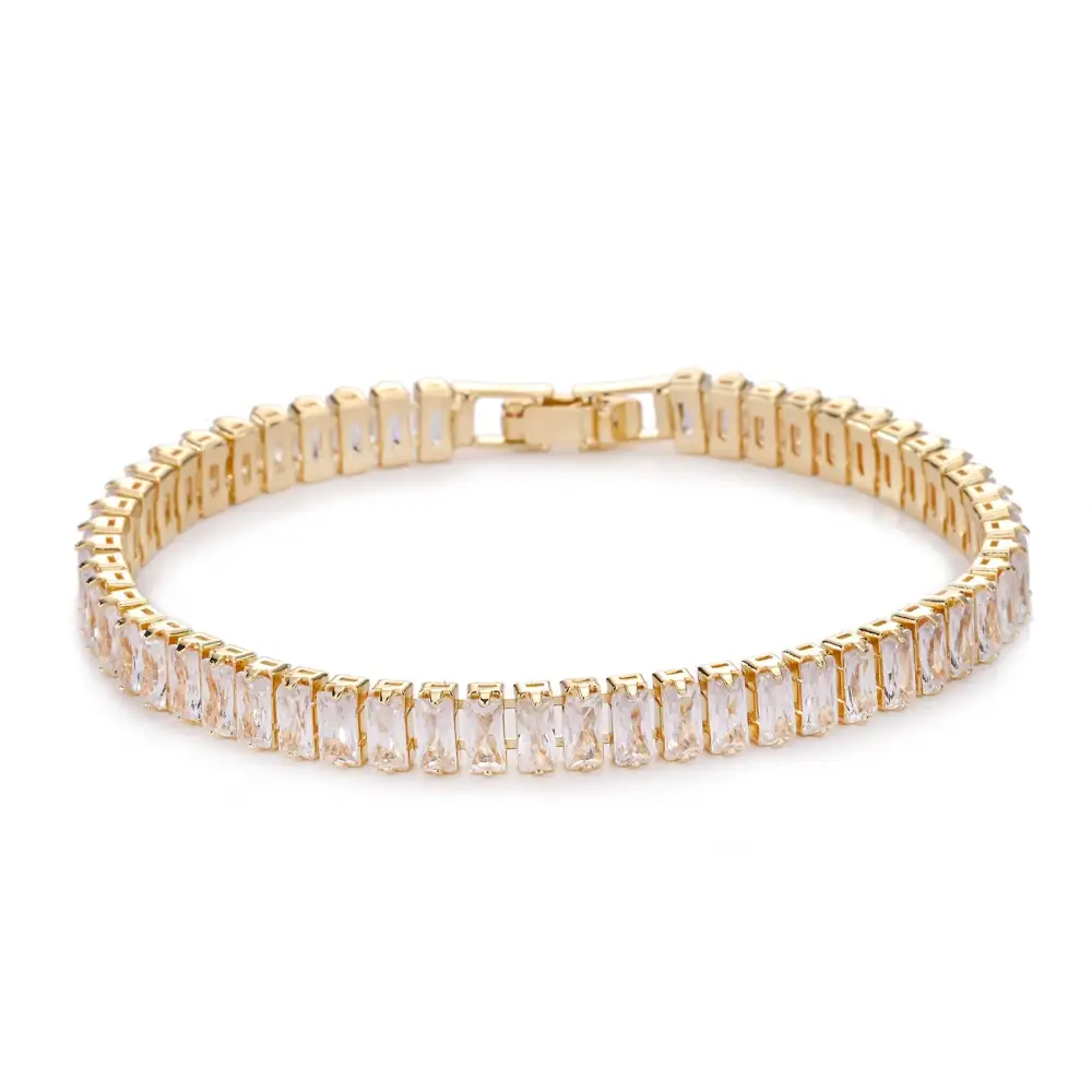 Clustered Link Tennis Bracelet