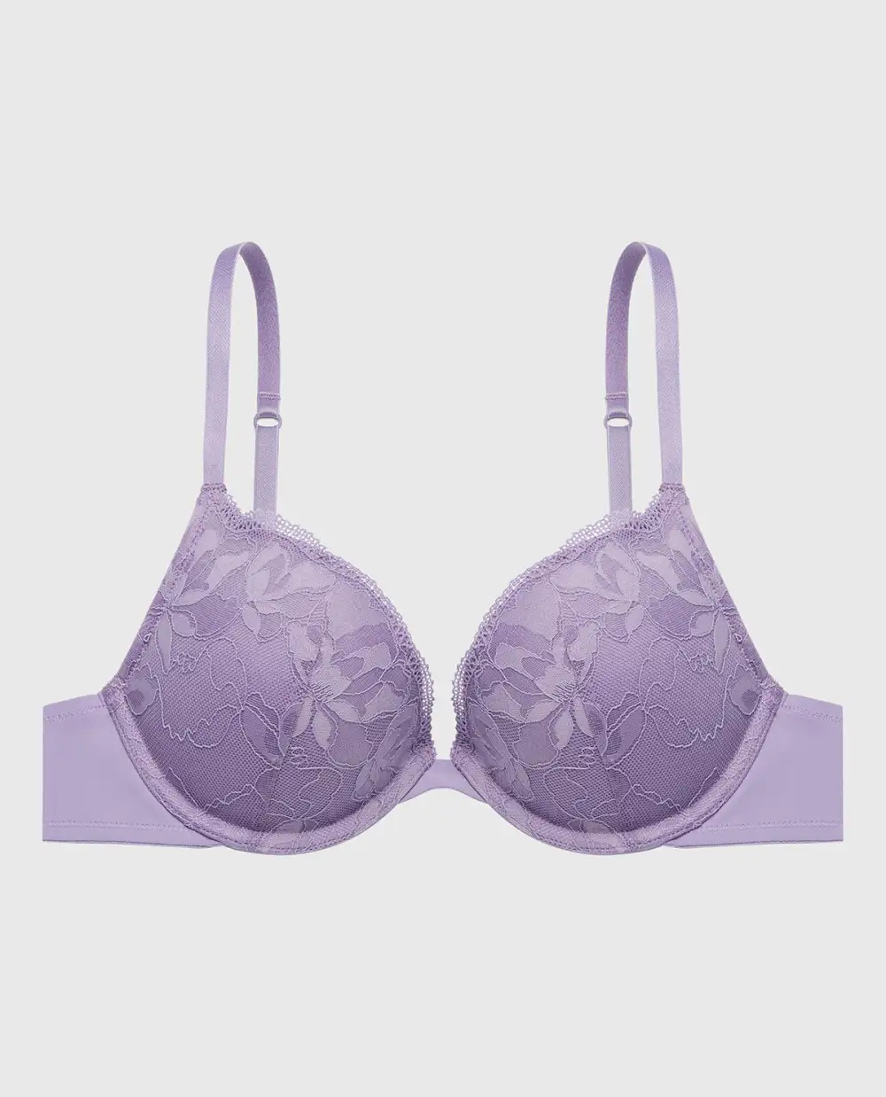 Delicate Push Up Plunge Bra With Charmed Lace