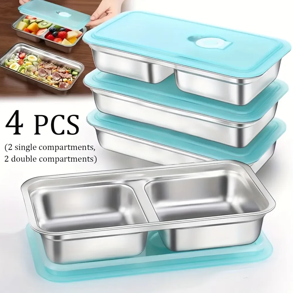 Dual-Compartment Food Storage Boxes