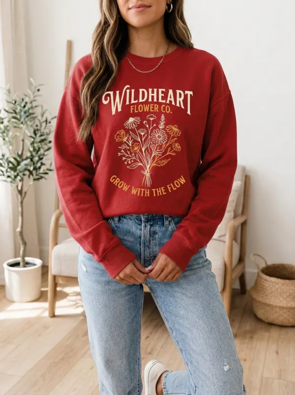 Women's Wildheart Flower Co. Floral Printed Sweatshirt