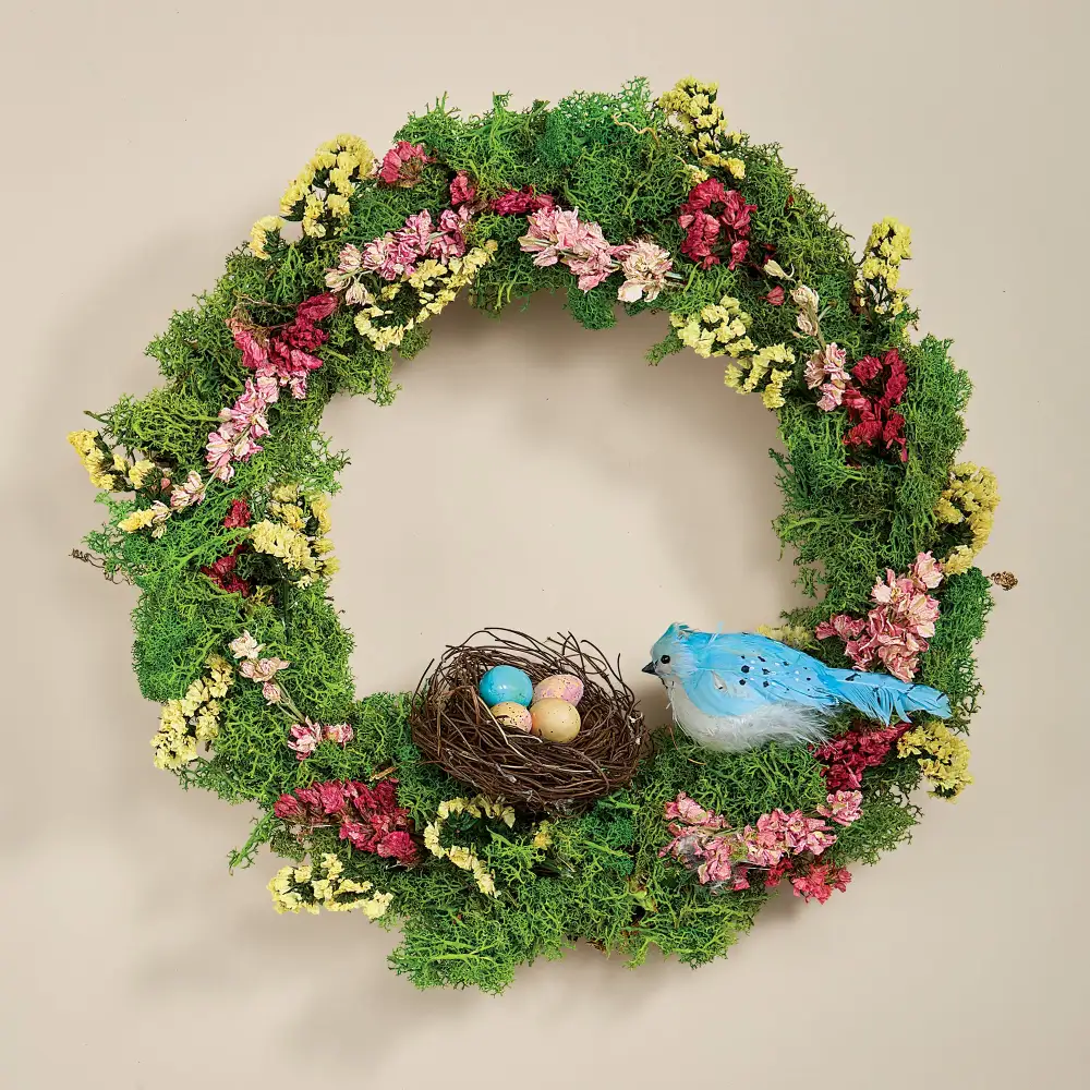 Refined Floral Decorative Wreath