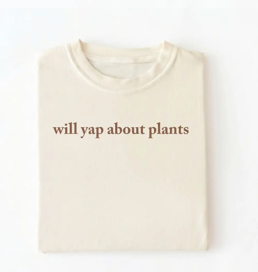 Plant Theme Relaxed Graphic Cotton Tee