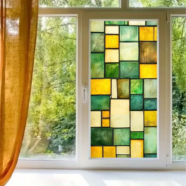 Retro Mosaic Window Decal